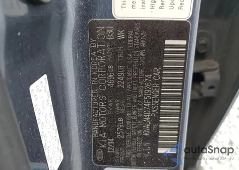 2015 Kia Cadenza Premium из США, поврежденный, VIN KNALN4D74F5192674